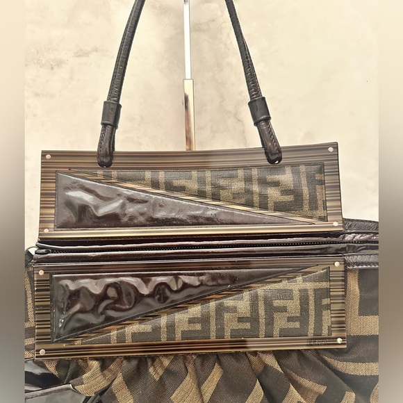 Vintage Fendi Tobacco Monogram 'To You' Convertible Clutch - Picture 3 of 15